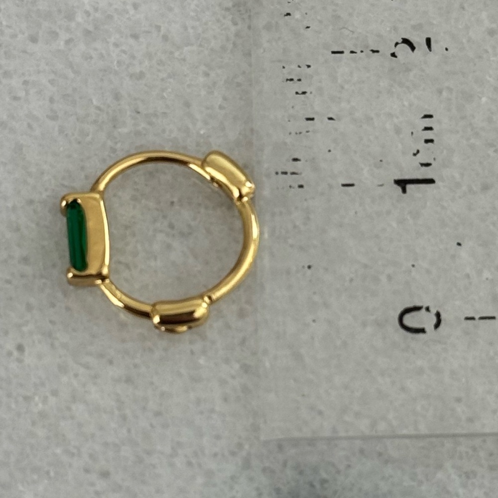 New Drop! Gold Small Green Princess Crystal Huggie Hoop Earrings 

Brand New - Picture 5 of 5
